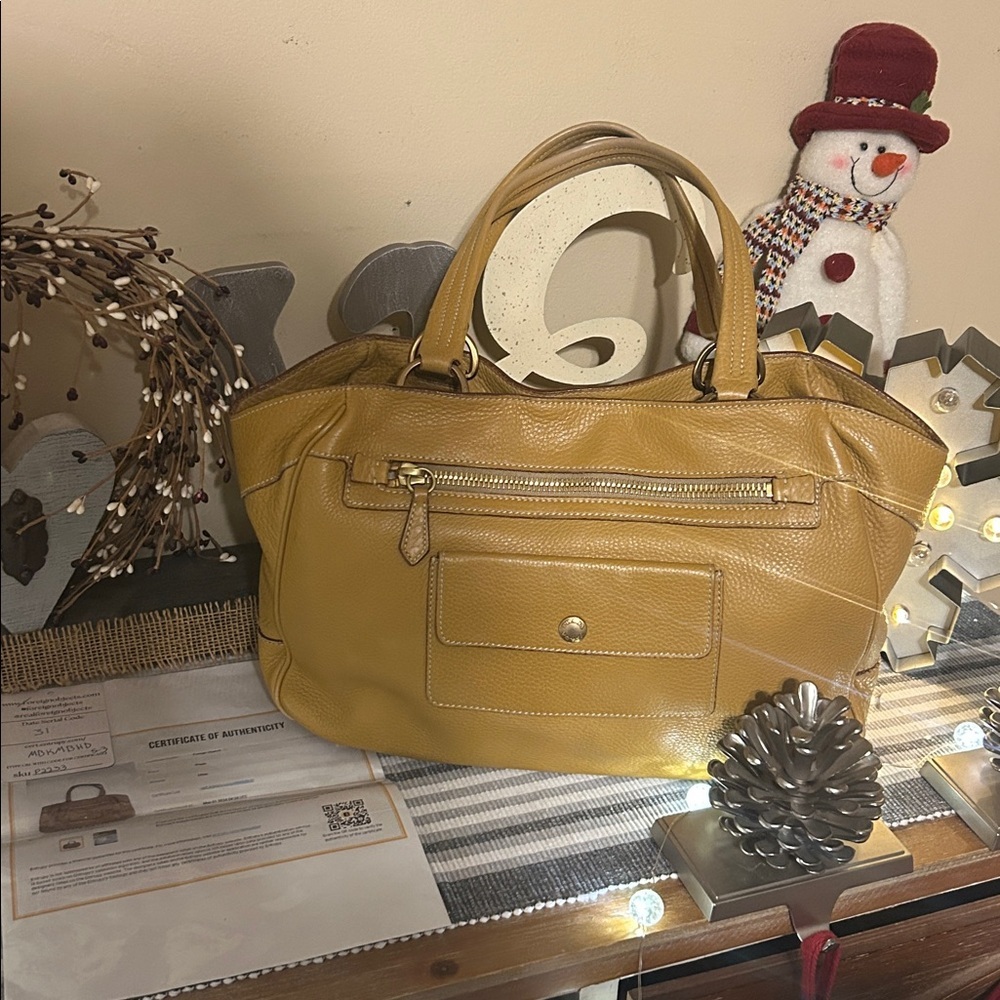Prada Mustard Yellow Leather Shoulder Bag
